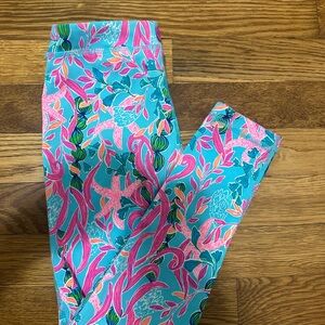 Lilly Pulitzer Pink and Blue Kids Leggings